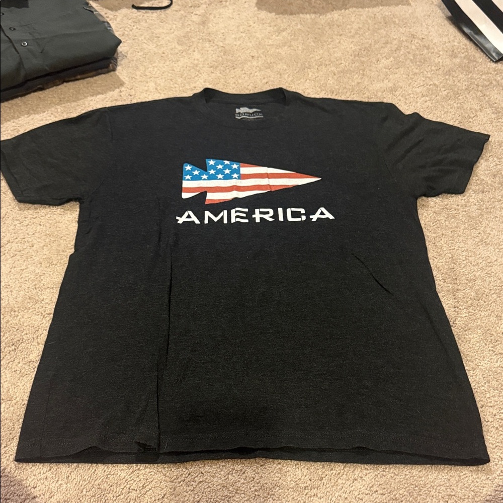Patriotic Black Graphic Men's T-Shirt
